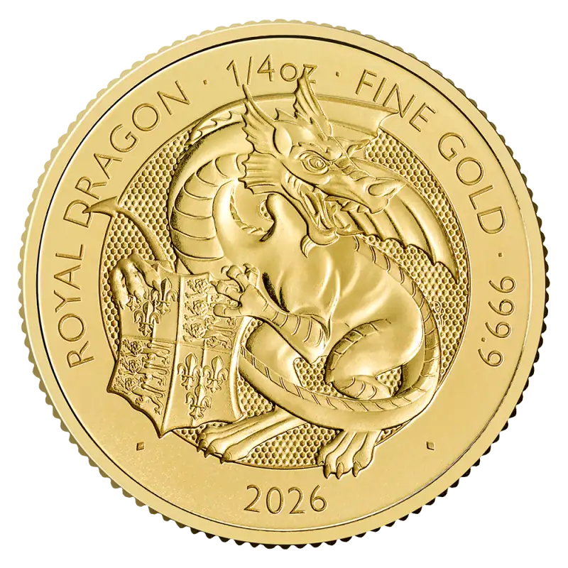 1/4 oz Tudor Beasts Royal Dragon Złota Moneta | 2026