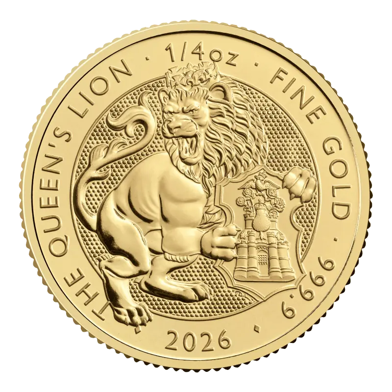 1/4 oz Tudor Beasts Queens Lion Złota Moneta | 2026