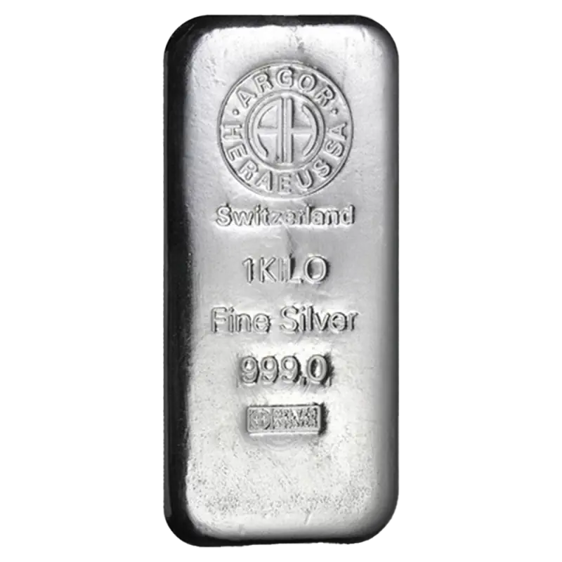 1 Kilogram Srebrna Sztabka | Argor-Heraeus