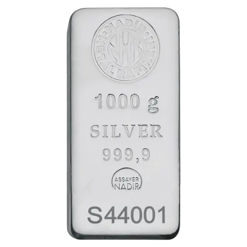 1 Kilo Srebrna Sztabka | Nadir Metal Rafineri