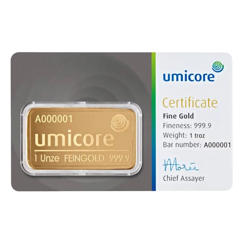 1 oz Gold Bar | Umicore