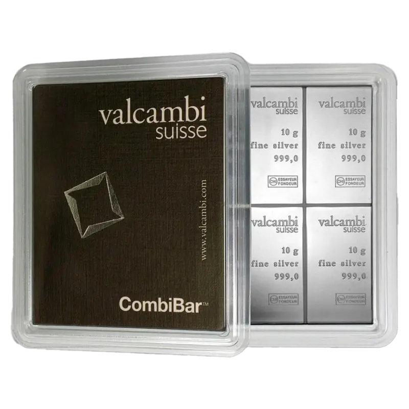 10 x 10g Srebrna Sztabka | CombiBar® | Valcambi