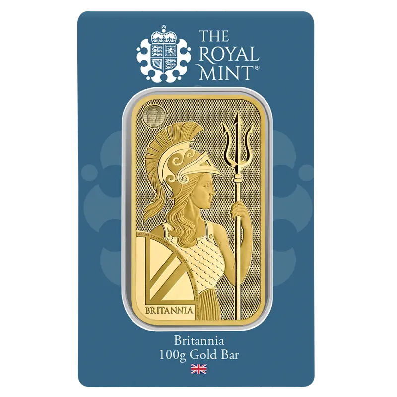 100g Britannia Sztabka Złota | Royal Mint