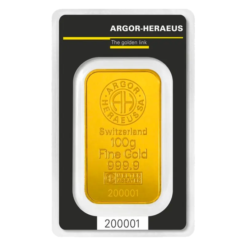 100g Złota Sztabka | Argor-Heraeus | Bita