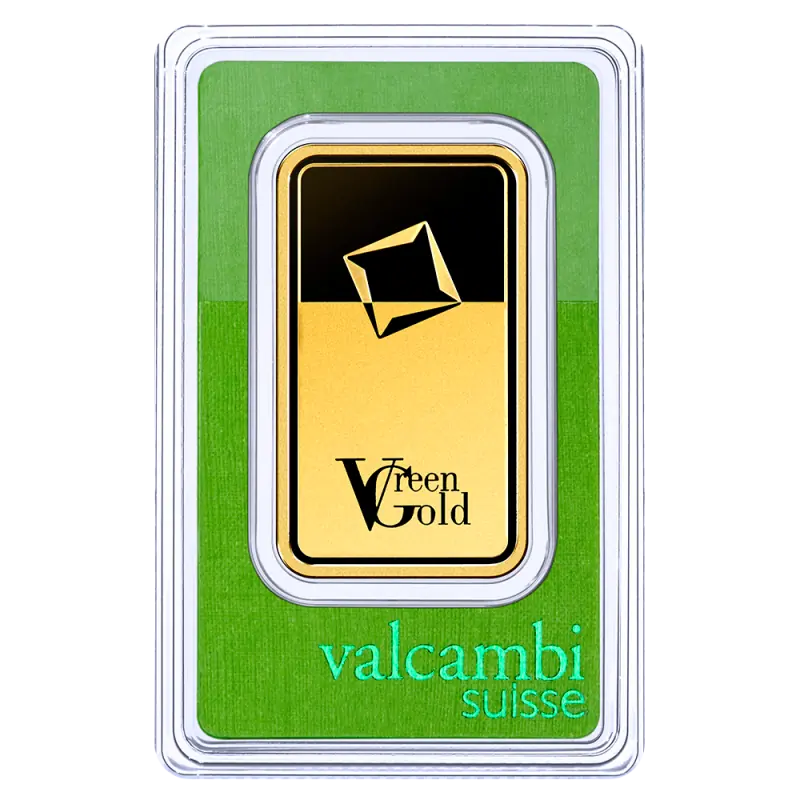 100g Złota Sztabka | Valcambi | Green Gold