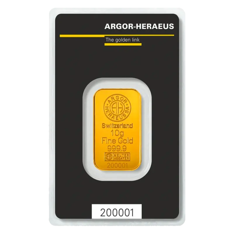10g Sztabka złota | Argor-Heraeus