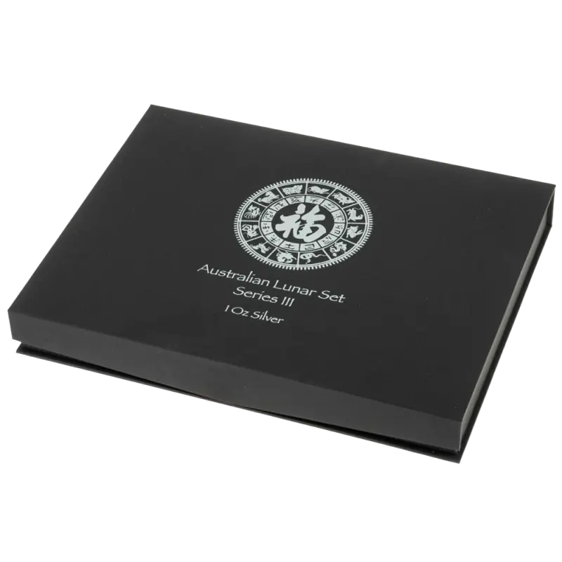 Pudełko na srebrene monety z serii Lunar III | 12 x 1 uncje