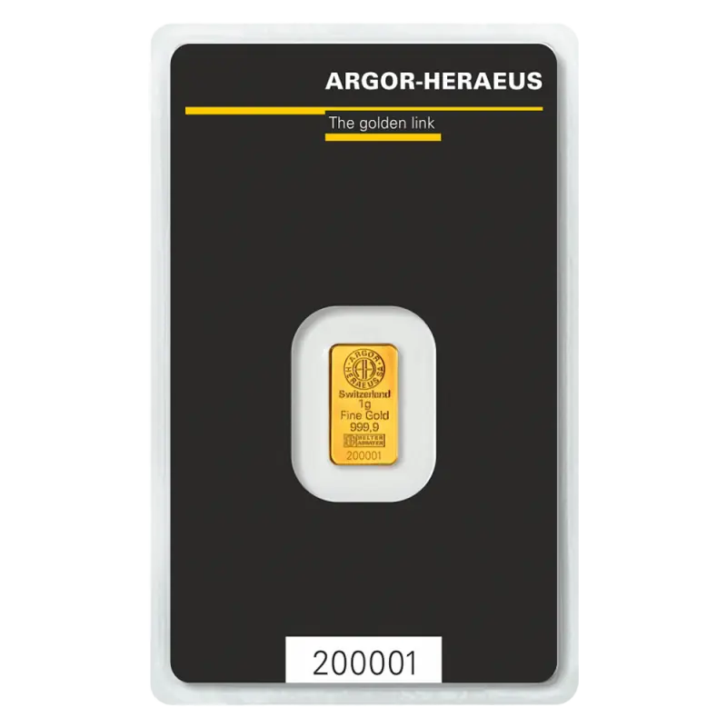 1g Złota Sztabka | Argor-Heraeus