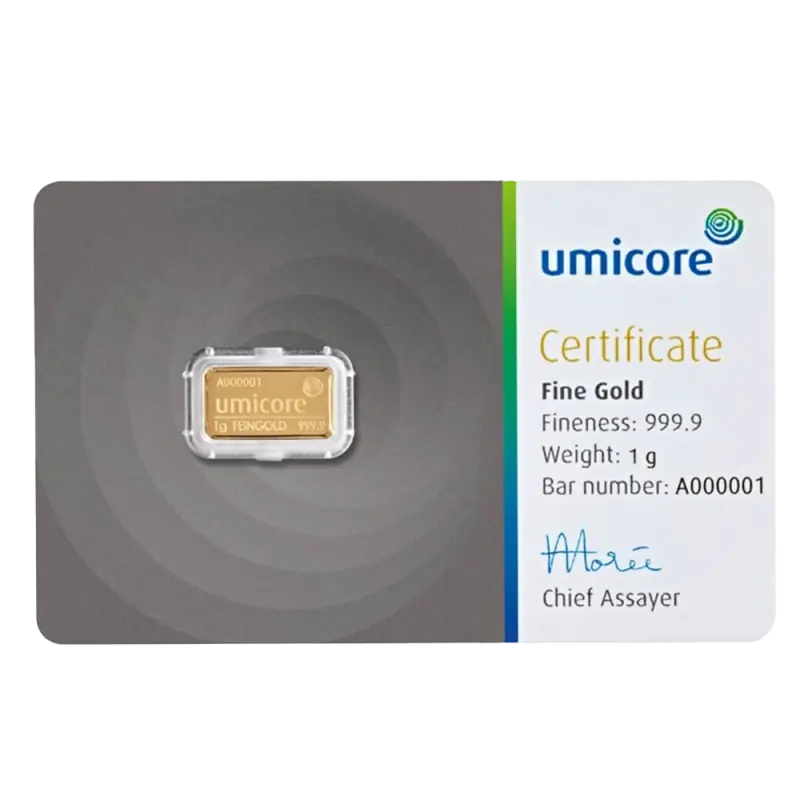 1g Gold Bar | Umicore