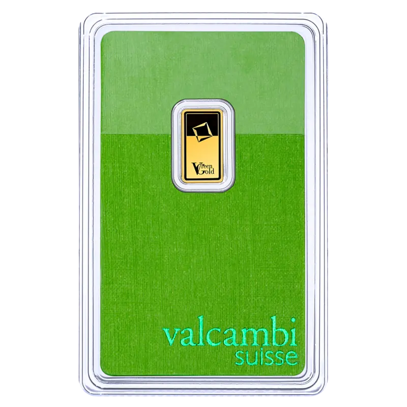 1g Złota Sztabka | Valcambi | Green Gold