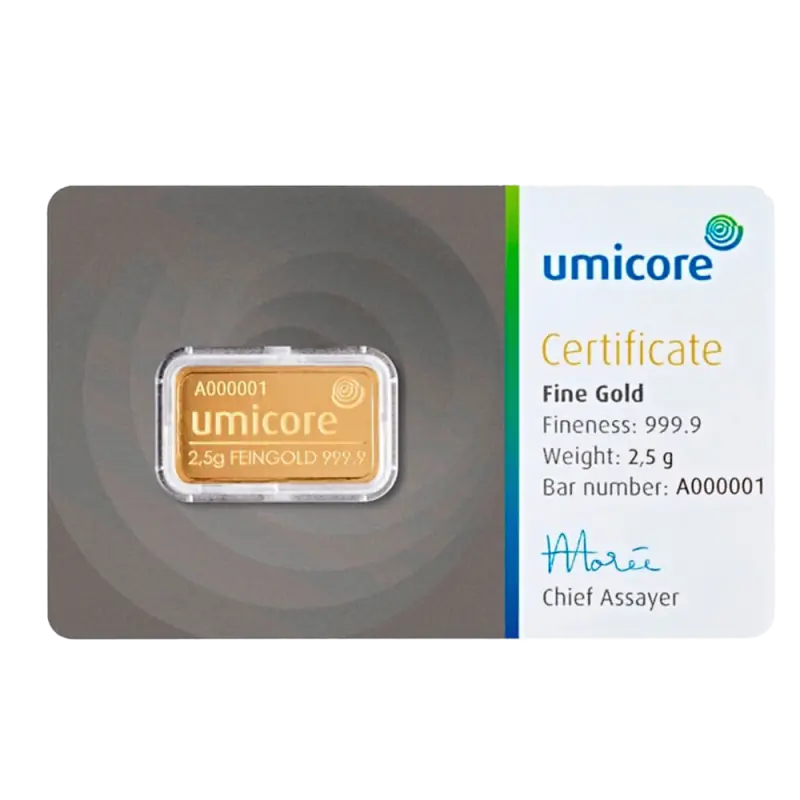 2.5g Złota Sztabka | Umicore