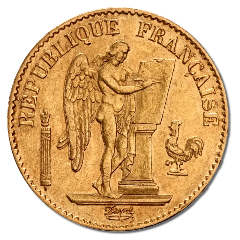 20 Franków Francja Trzecia Republika Anioł Złota Moneta | 1871-1898