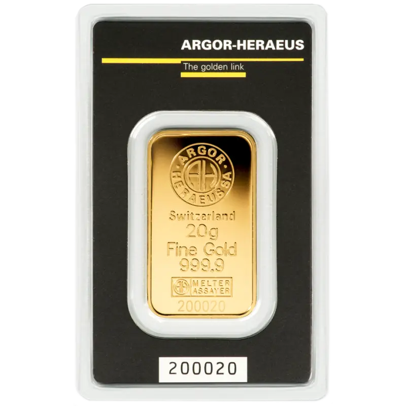 20g Sztabka złota | Argor-Heraeus