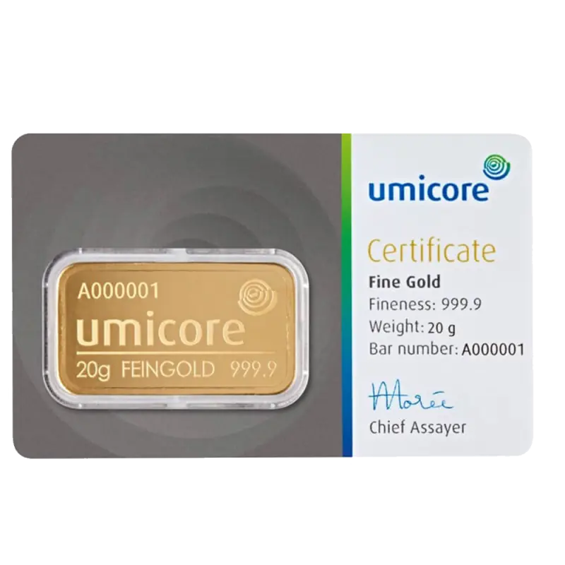 20g Gold Bar | Umicore