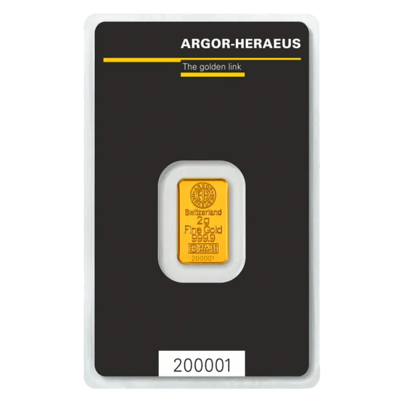 2g Sztabka złota | Argor-Heraeus