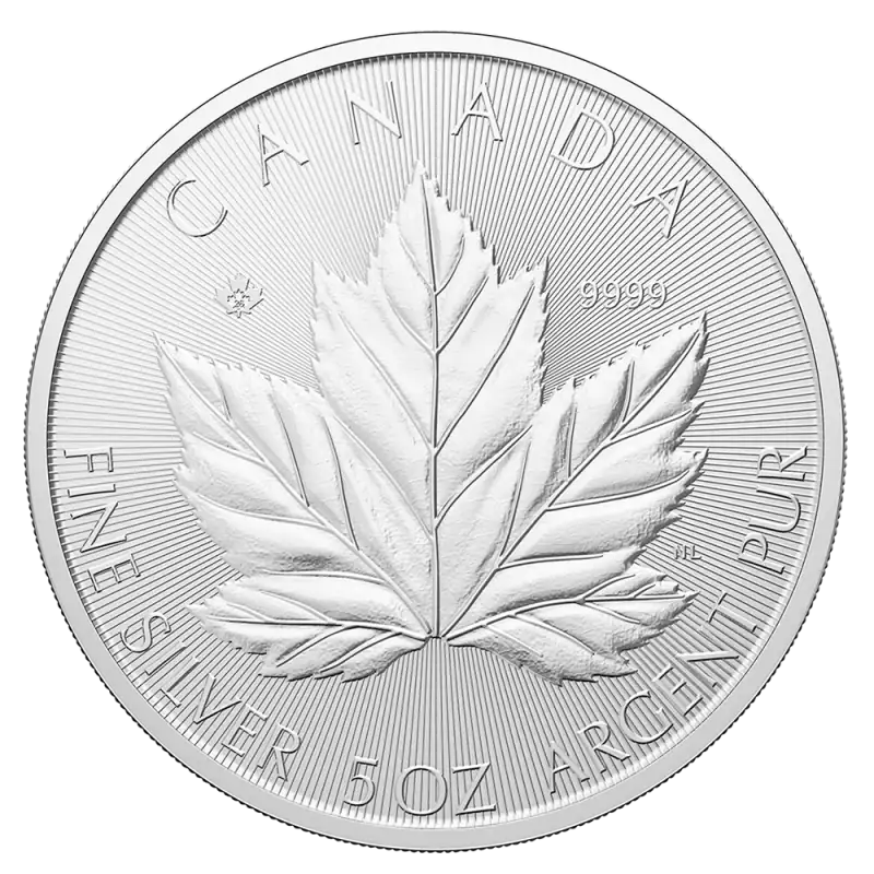 5 oz Wielki Liść Klonowy Srebrna Moneta | 2026