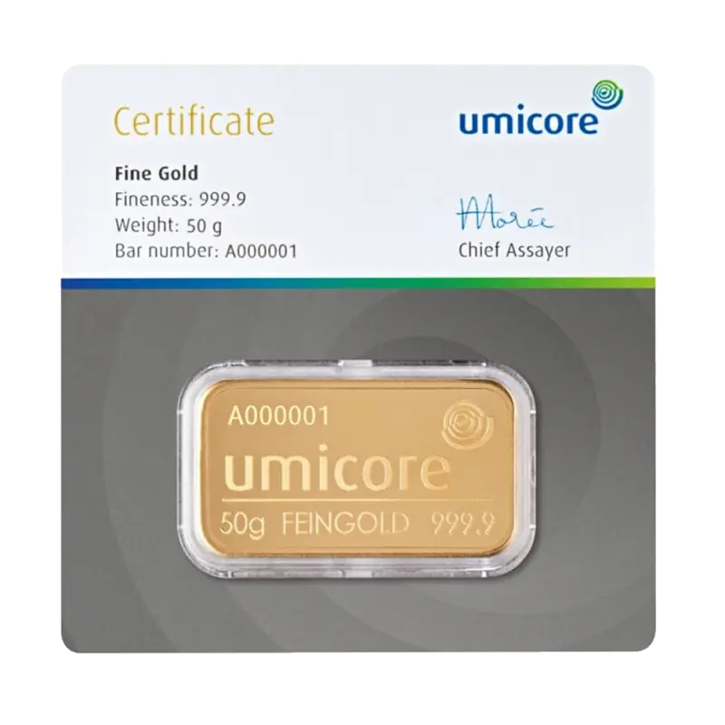 50g Gold Bar | Umicore