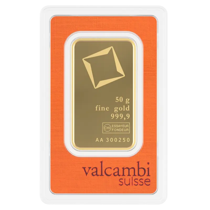 50g Złota Sztabka | Valcambi | Bita