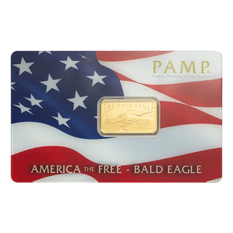 5g Złota Sztabka | PAMP | America the Free: Bald Eagle