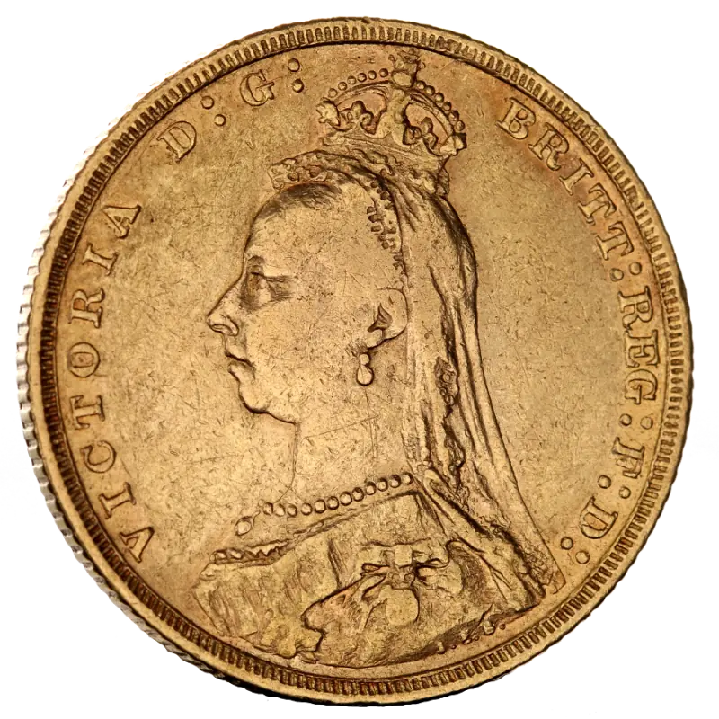 Suweren Królowa Wiktoria Jubileusz Złota Moneta | 1887 - 1893