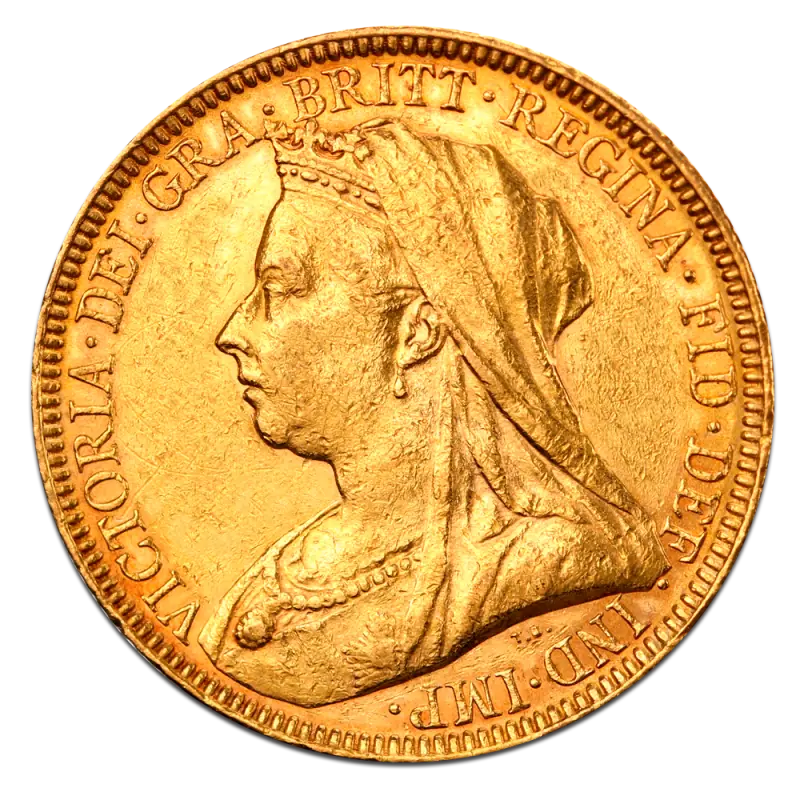 Suweren Królowa Wiktoria "Stara Głowa" Złota Moneta | 1893 - 1901